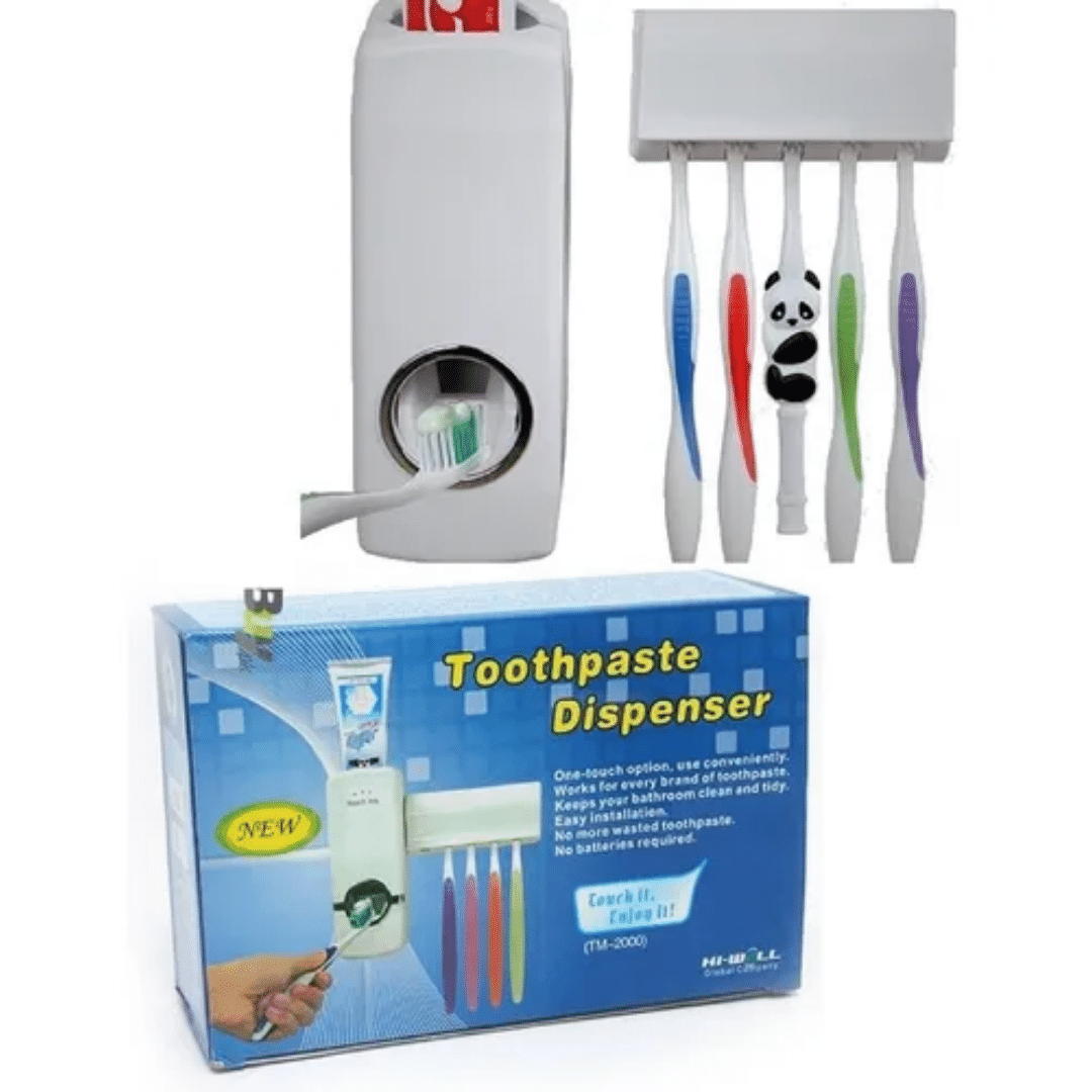 Dispensador Crema Dental Porta Cepillos - Imagen 2