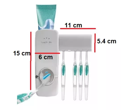 Dispensador Crema Dental Porta Cepillos - Imagen 5